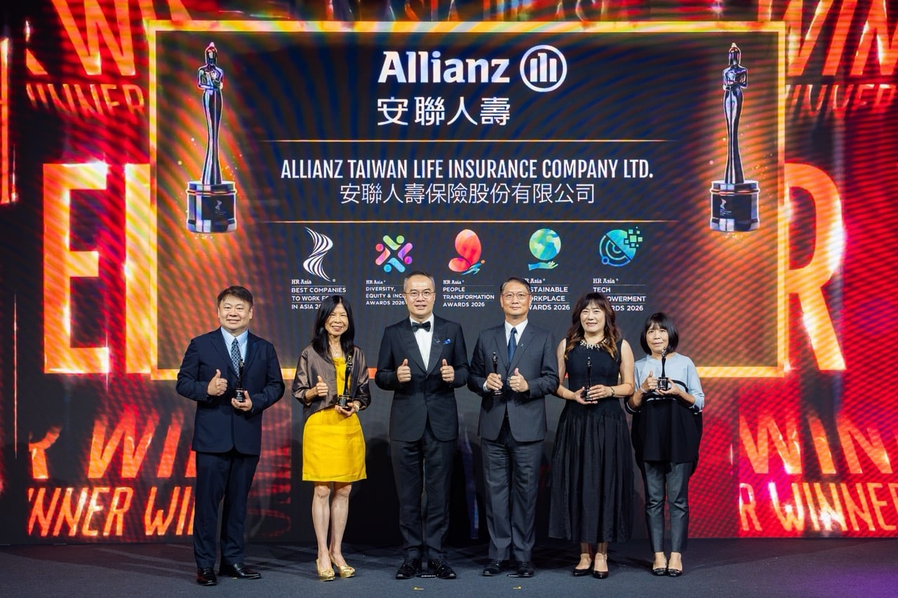 安聯人壽《HR Asia》大滿貫！台灣唯一全數獲獎的保險公司